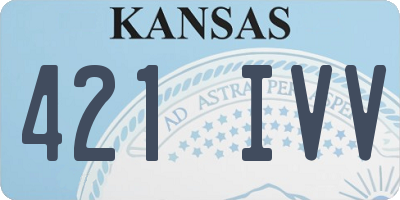 KS license plate 421IVV