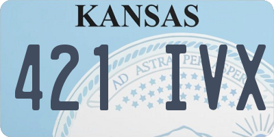 KS license plate 421IVX