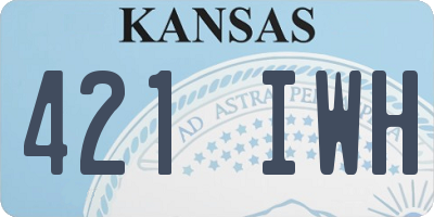 KS license plate 421IWH