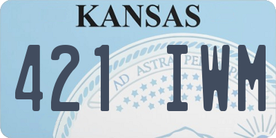 KS license plate 421IWM