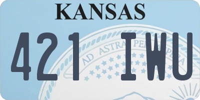 KS license plate 421IWU