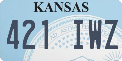 KS license plate 421IWZ