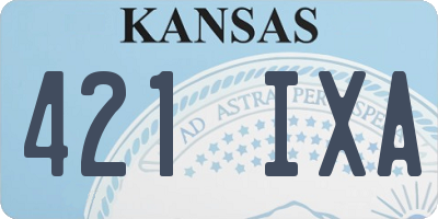KS license plate 421IXA