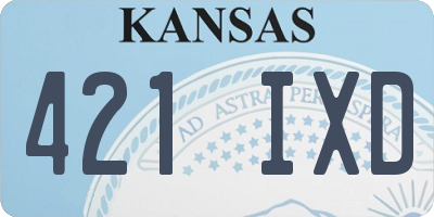 KS license plate 421IXD