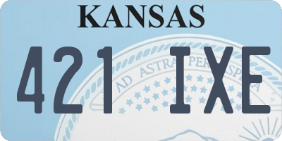 KS license plate 421IXE