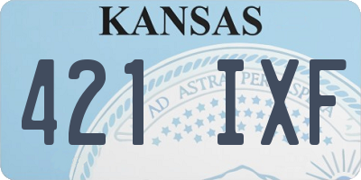 KS license plate 421IXF