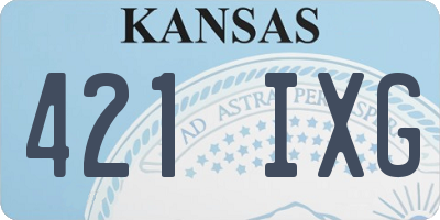KS license plate 421IXG