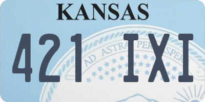KS license plate 421IXI