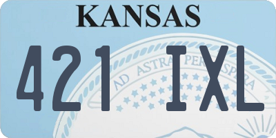 KS license plate 421IXL