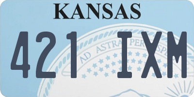 KS license plate 421IXM