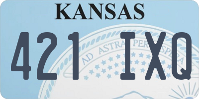 KS license plate 421IXQ