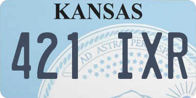 KS license plate 421IXR