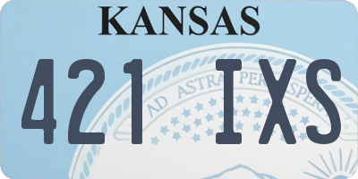 KS license plate 421IXS
