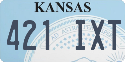 KS license plate 421IXT