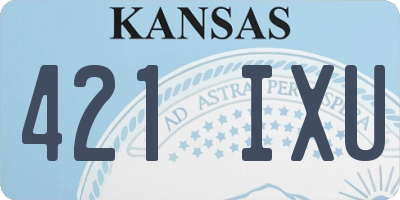 KS license plate 421IXU