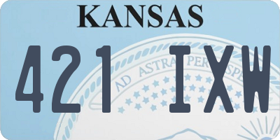KS license plate 421IXW