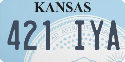KS license plate 421IYA