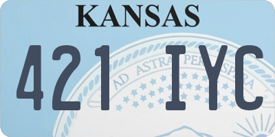 KS license plate 421IYC