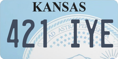 KS license plate 421IYE