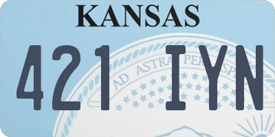 KS license plate 421IYN