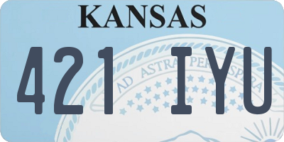 KS license plate 421IYU