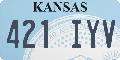 KS license plate 421IYV