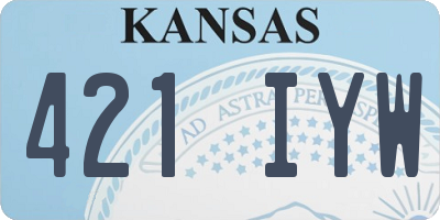 KS license plate 421IYW