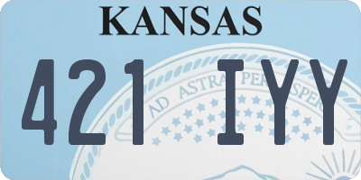 KS license plate 421IYY