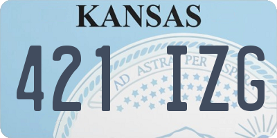 KS license plate 421IZG