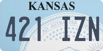 KS license plate 421IZN