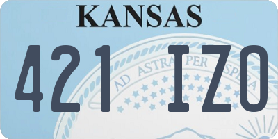 KS license plate 421IZO