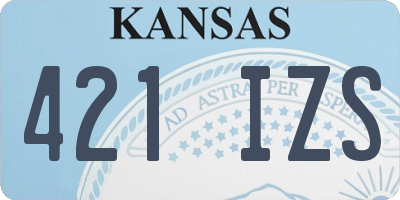 KS license plate 421IZS