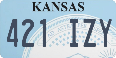 KS license plate 421IZY