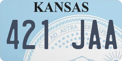 KS license plate 421JAA