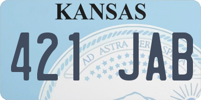 KS license plate 421JAB