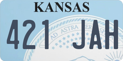 KS license plate 421JAH