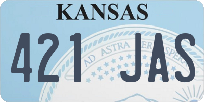 KS license plate 421JAS