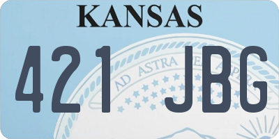 KS license plate 421JBG