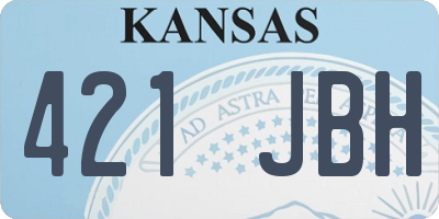 KS license plate 421JBH