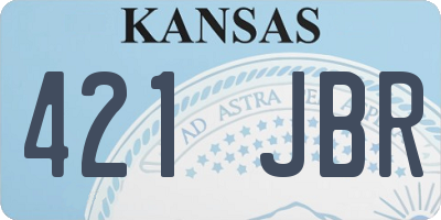 KS license plate 421JBR