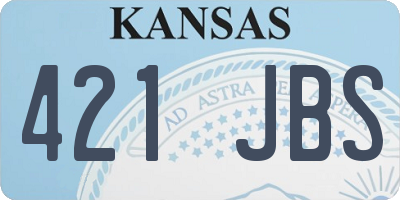 KS license plate 421JBS