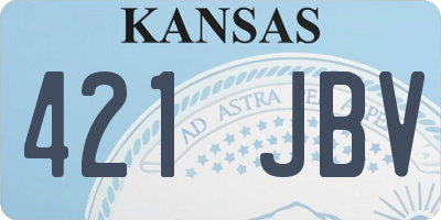 KS license plate 421JBV