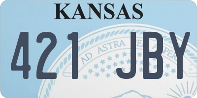 KS license plate 421JBY