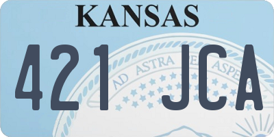 KS license plate 421JCA