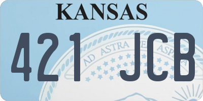 KS license plate 421JCB