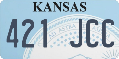 KS license plate 421JCC