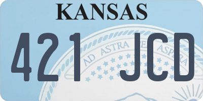 KS license plate 421JCD