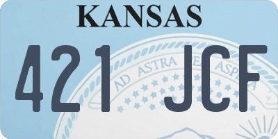 KS license plate 421JCF