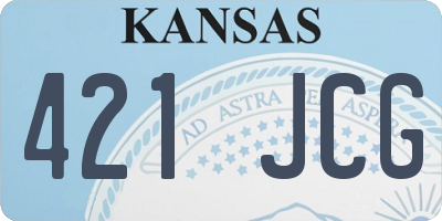 KS license plate 421JCG