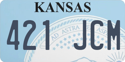 KS license plate 421JCM